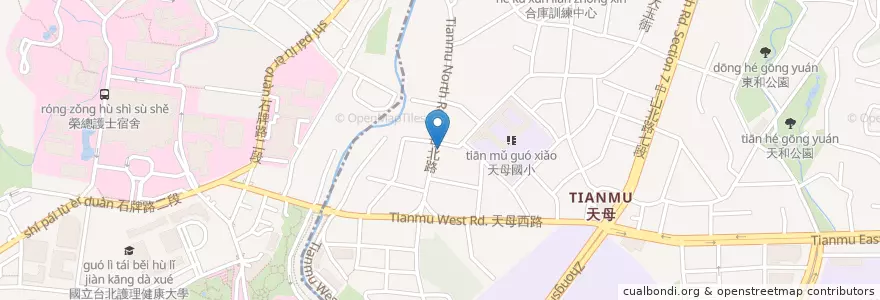 Mapa de ubicacion de 胖阿姨廣東粥 en Taiwan, New Taipei, Taipei, Beitou.