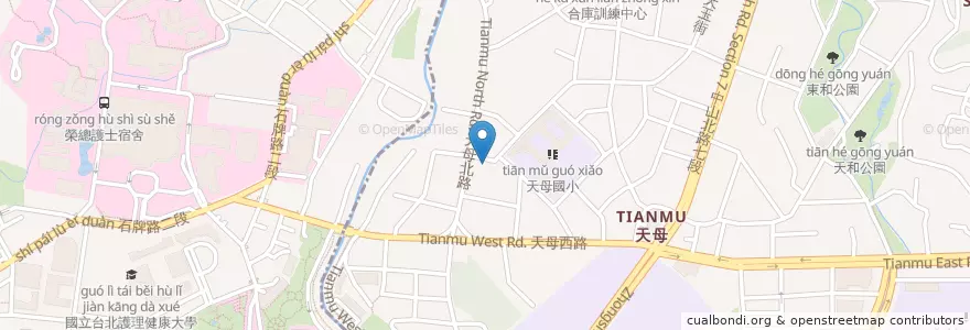 Mapa de ubicacion de 潘蜜拉義麵舖 en تایوان, 新北市, تایپه, 北投區.