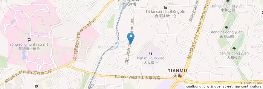 Mapa de ubicacion de 蒜香廚房 en تایوان, 新北市, تایپه, 北投區.