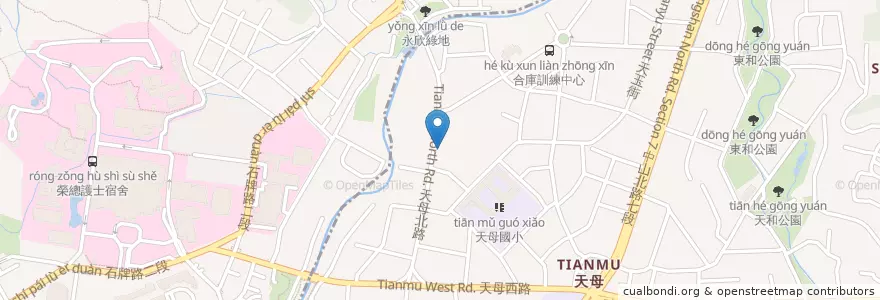 Mapa de ubicacion de 美語思維 en Taiwan, Neu-Taipeh, Taipeh, Beitou.