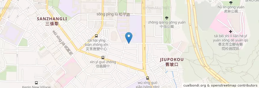 Mapa de ubicacion de 尚蔬苑 en 台湾, 新北市, 台北市, 信義区.