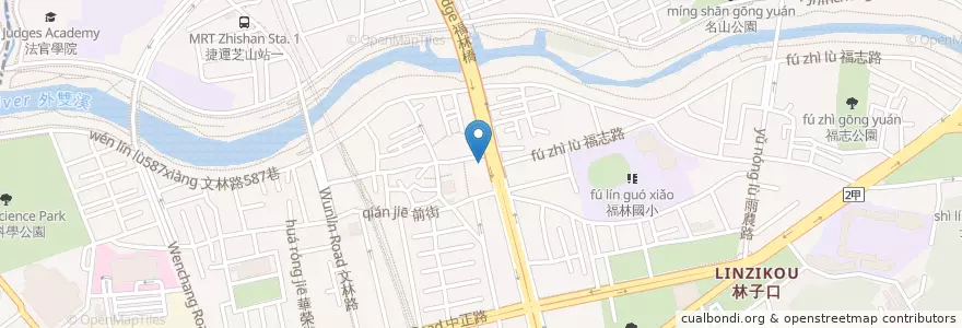 Mapa de ubicacion de 天母盛鑫 en 臺灣, 新北市, 臺北市, 士林區.