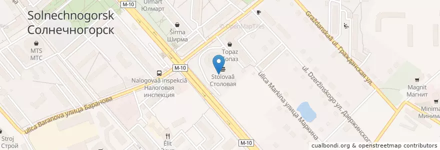 Mapa de ubicacion de Ефремдент-И en 俄罗斯/俄羅斯, Центральный Федеральный Округ, 莫斯科州, Городской Округ Солнечногорск.