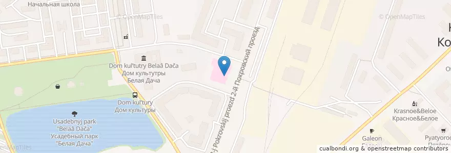 Mapa de ubicacion de Котельниковская городская поликлиника en Rusia, Distrito Federal Central, Óblast De Moscú, Городской Округ Котельники.