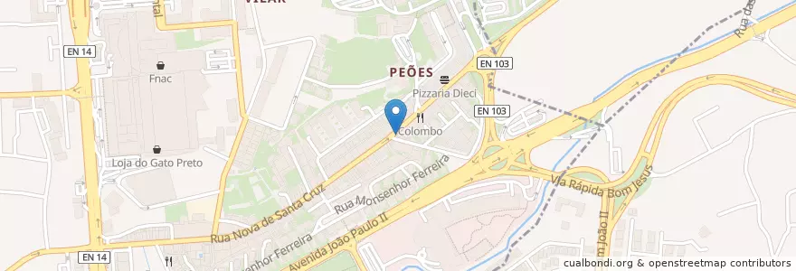 Mapa de ubicacion de Sushi Bar Braga en Portugal, Norte, Braga, Cávado, Braga.