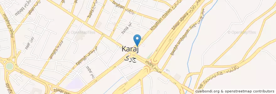 Mapa de ubicacion de ایستگاه تاکسی عظمیه en Iran, استان البرز, شهرستان کرج, بخش مرکزی شهرستان کرج, کرج.
