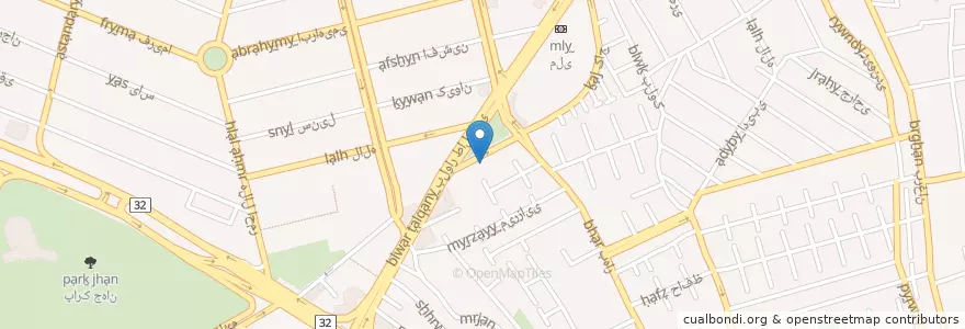 Mapa de ubicacion de بانک مهر اقتصاد en 伊朗, استان البرز, شهرستان کرج, بخش مرکزی شهرستان کرج, کرج.