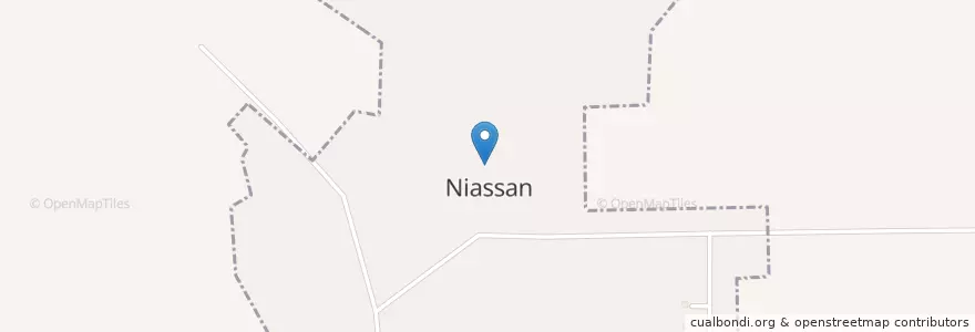 Mapa de ubicacion de Niassan en Burkina Faso, Boucle Du Mouhoun, Sourou, Di, Niassan.