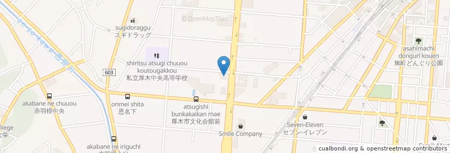 Mapa de ubicacion de ENEOSフロンティア en ژاپن, 神奈川県, 厚木市.