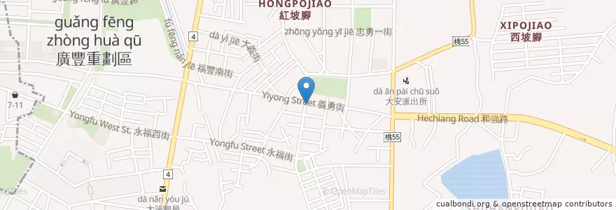 Mapa de ubicacion de 美芝城 en 臺灣, 桃園市, 八德區.