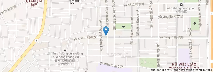 Mapa de ubicacion de 異人館 en 臺灣, 臺南市, 東區.