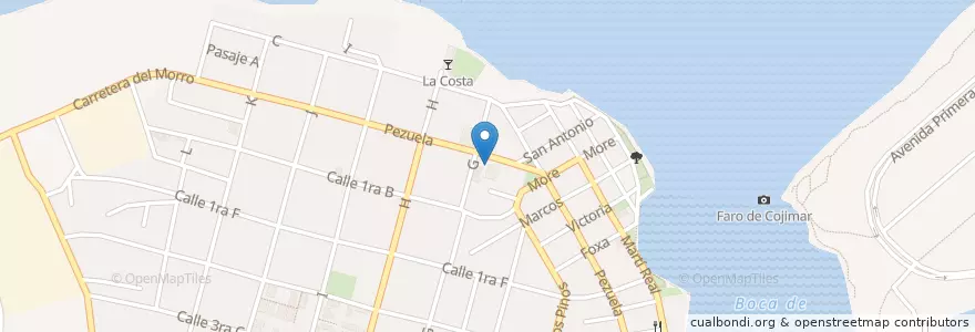 Mapa de ubicacion de Cine de Cojimar en Cuba, La Havane.