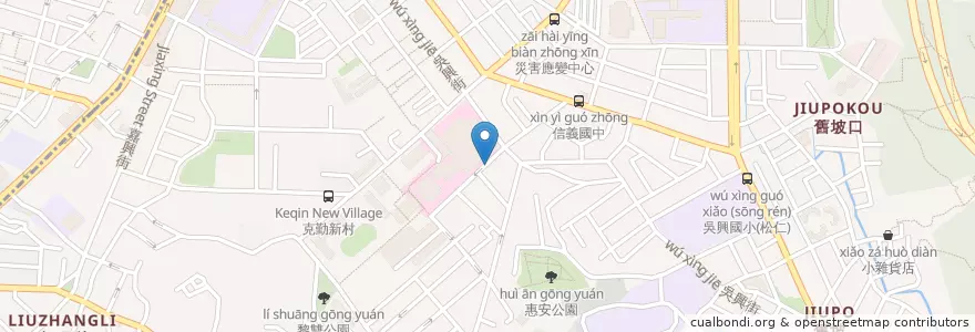 Mapa de ubicacion de 吳興街260巷 en Taiwan, 新北市, Taipei, 信義區.