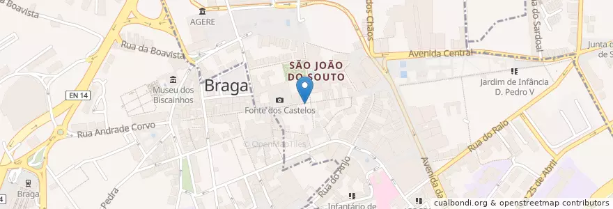 Mapa de ubicacion de Pretzel Bakery en Portekiz, Norte, Braga, Cávado, Braga, São José De São Lázaro E São João Do Souto.