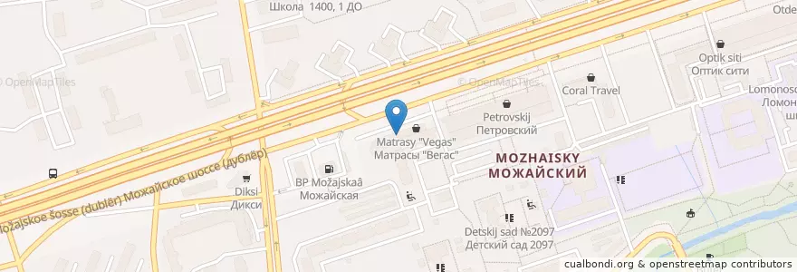 Mapa de ubicacion de Аптека столицы №66 en Russie, District Fédéral Central, Moscou, Западный Административный Округ, Можайский Район.