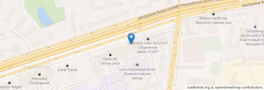 Mapa de ubicacion de 36,6 en Rusia, Distrito Federal Central, Москва, Западный Административный Округ, Можайский Район.
