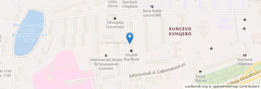 Mapa de ubicacion de Лекрус en Russie, District Fédéral Central, Moscou, Западный Административный Округ, Можайский Район.