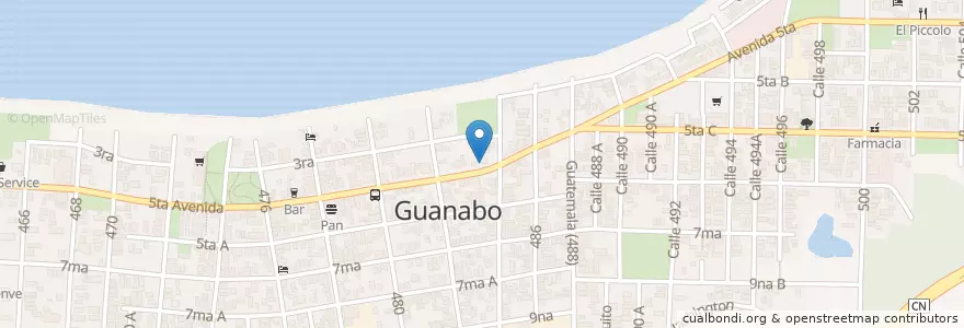 Mapa de ubicacion de Cuba en کوبا, La Habana, Habana Del Este.