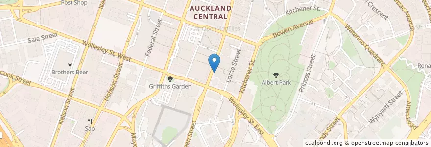 Mapa de ubicacion de Tank en Новая Зеландия, Auckland, Waitematā.