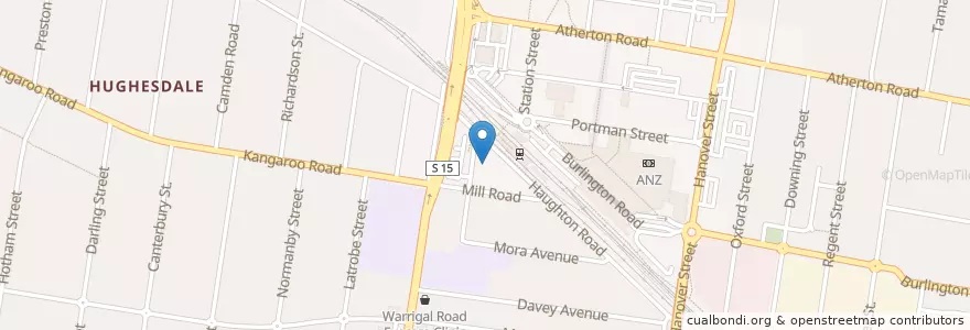 Mapa de ubicacion de Oakleigh General Practice en Australien, Victoria, City Of Monash.