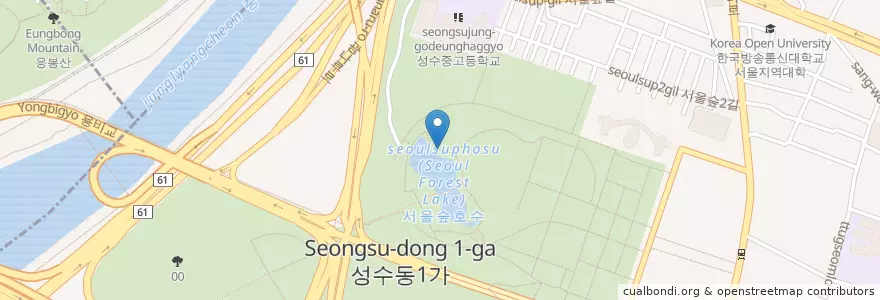 Mapa de ubicacion de 안녕하세요 en Corea Del Sud, Seul, 성동구, 성수1가1동.