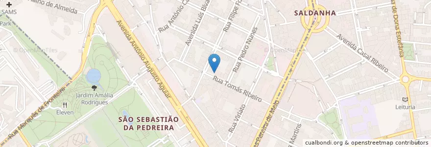 Mapa de ubicacion de o fondue en Португалия, Área Metropolitana De Lisboa, Лиссабон, Grande Lisboa, Лиссабон, Avenidas Novas.