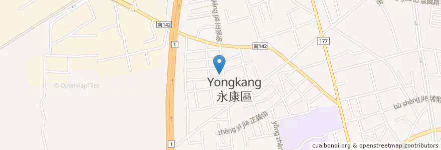 Mapa de ubicacion de 中正耳鼻喉科 en Tayvan, 臺南市, 永康區.