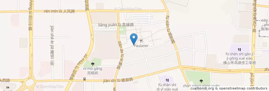 Mapa de ubicacion de 水锅锅 en Çin, Guangdong, 佛山市, 禅城区 (Chancheng).