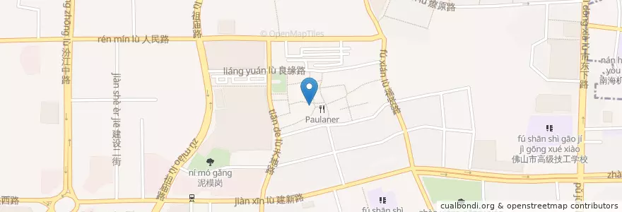 Mapa de ubicacion de 芽庄越式料理 en 中国, 広東省, 仏山市, 禅城区 (Chancheng).