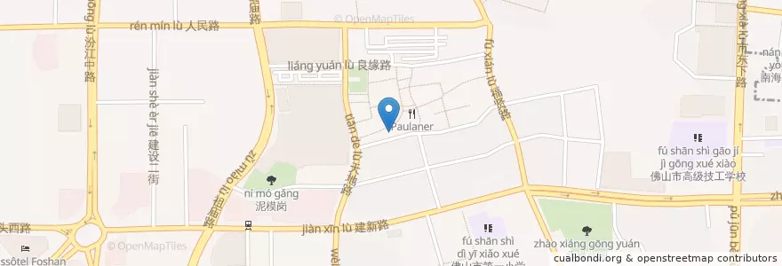 Mapa de ubicacion de 小龙坎 en چین, گوانگ‌دونگ, 佛山市, 禅城区 (Chancheng).
