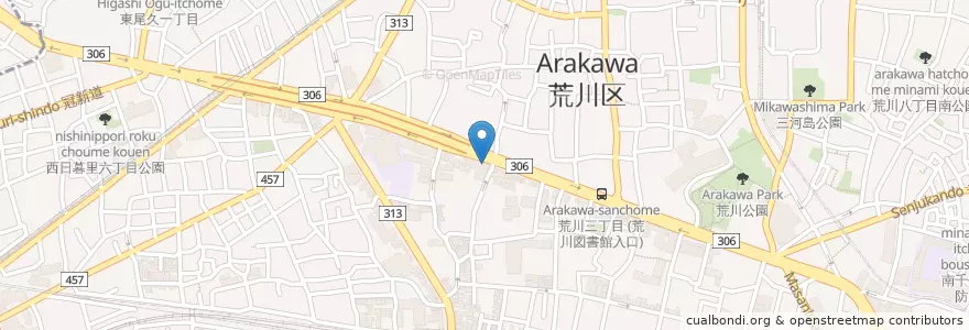 Mapa de ubicacion de 東京都民銀行 en 日本, 東京都.