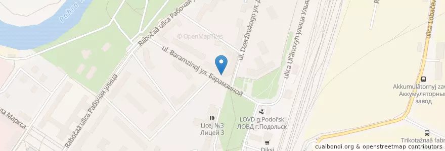 Mapa de ubicacion de Городская поликлиника №1 en Russie, District Fédéral Central, Oblast De Moscou, Городской Округ Подольск.