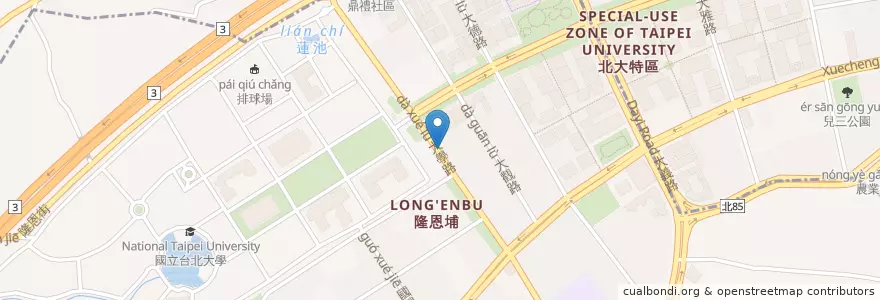 Mapa de ubicacion de 肯德基北大店 en Taiwan, New Taipei, Sanxia District, Shulin District.