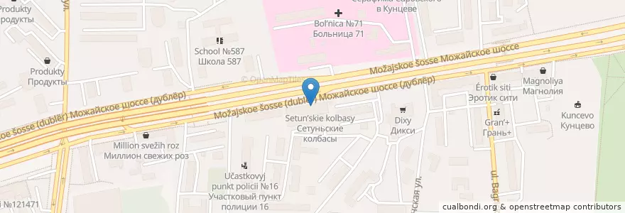 Mapa de ubicacion de Сбербанк en Rusia, Центральный Федеральный Округ, Москва, Западный Административный Округ, Можайский Район.
