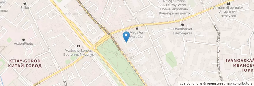Mapa de ubicacion de Папа Джонс en Rusya Federasyonu, Центральный Федеральный Округ, Москва, Центральный Административный Округ.