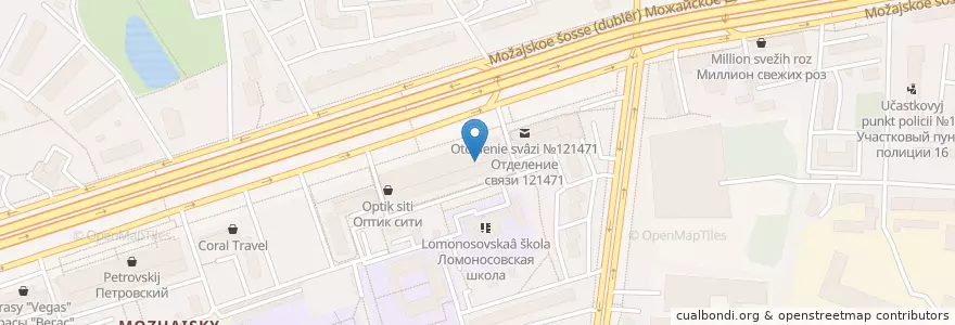 Mapa de ubicacion de Пицца Паоло en Rusia, Distrito Federal Central, Москва, Западный Административный Округ, Можайский Район.
