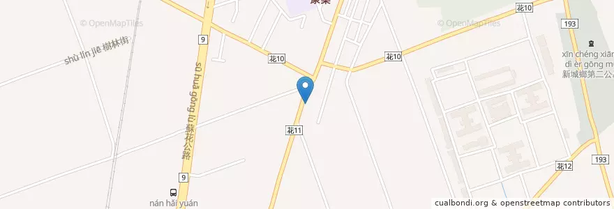 Mapa de ubicacion de 真耶穌天主堂 en Tayvan, 臺灣省, Hualien, 新城鄉.