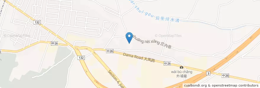 Mapa de ubicacion de 西天寺天君宮 en 臺灣, 臺中市, 外埔區.