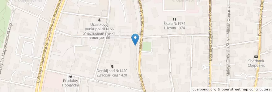 Mapa de ubicacion de Диасфарм en 俄罗斯/俄羅斯, Центральный Федеральный Округ, Москва, Центральный Административный Округ, Район Якиманка.