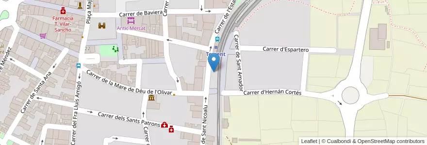 Mapa de ubicacion de 51.Torrent - Sant Nicolau en Spain, Valencian Community, Valencia, L'Horta Oest, Torrent.