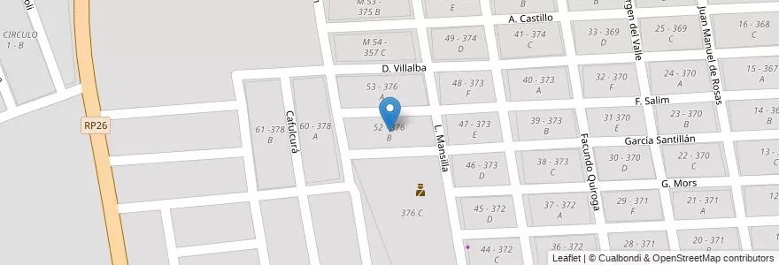 Mapa de ubicacion de 52 - 376 B en الأرجنتين, Salta, Capital, Municipio De Salta, Salta.
