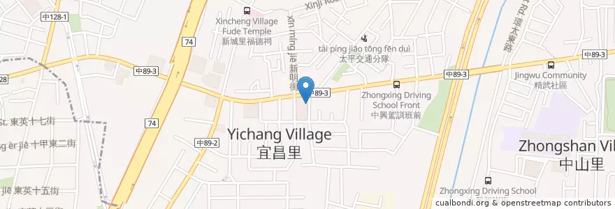 Mapa de ubicacion de 嘉家廚房 en Taiwán, Taichung, 太平區.