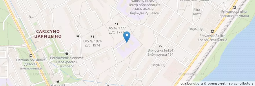 Mapa de ubicacion de Спортклуб "Торнадо" en 俄罗斯/俄羅斯, Центральный Федеральный Округ, Москва, Южный Административный Округ.