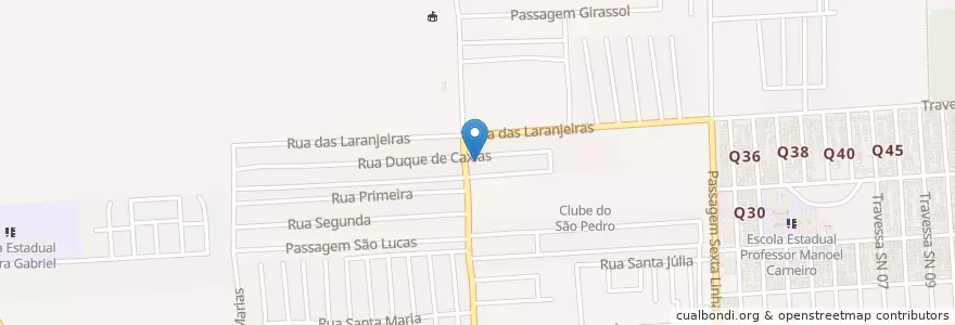 Mapa de ubicacion de IEQ Paraíso en ブラジル, 北部地域, パラー, Região Geográfica Intermediária De Belém, Microrregião De Belém, ベレン.