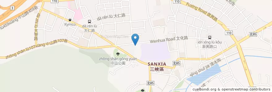 Mapa de ubicacion de 教職員停車場 en 臺灣, 新北市, 三峽區.