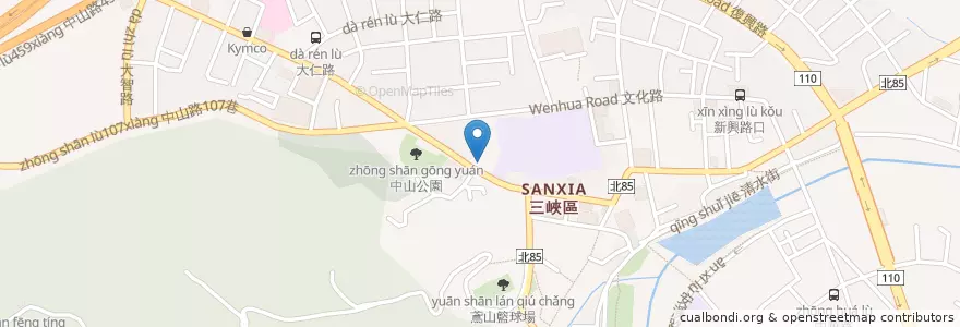 Mapa de ubicacion de 三峽國小(老街口)收費停車場 en Taiwan, New Taipei, Sanxia District.