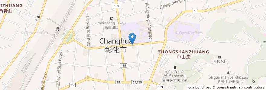 Mapa de ubicacion de ATM en تایوان, 臺灣省, شهرستان جانگوآ, 彰化市.
