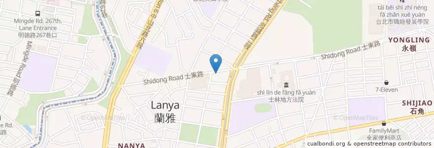 Mapa de ubicacion de 士林區農會 en تایوان, 新北市, تایپه, 士林區.