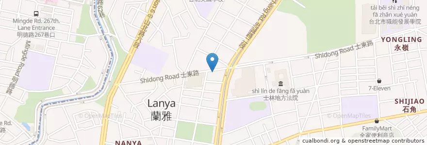 Mapa de ubicacion de 農會提款機&補摺機 en تايوان, تايبيه الجديدة, تايبيه, 士林區.