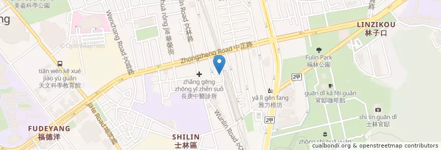 Mapa de ubicacion de 牛廚麵食 en Taiwan, 新北市, Taipei, 士林區.